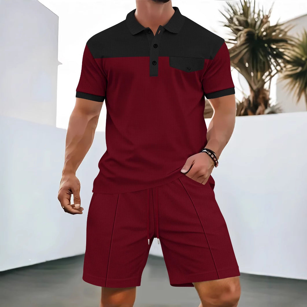 Men's regular fit cotton polo shirt with chest pocket, soft breathable fabric for casual everyday wear