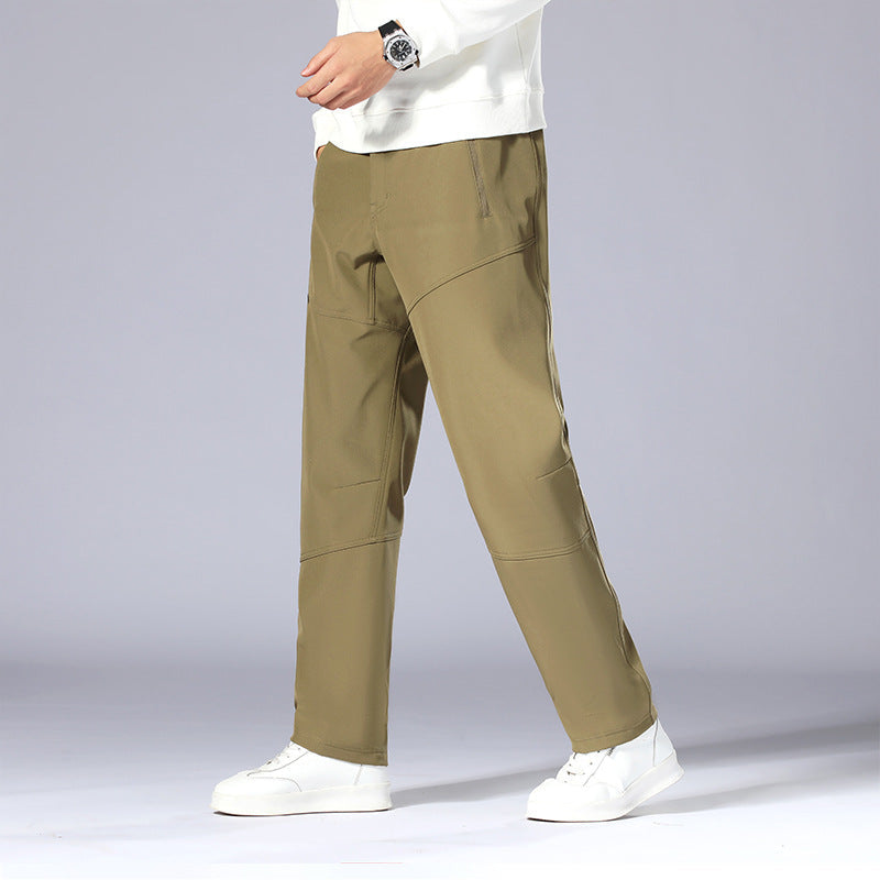 Men's relaxed fit cargo pants with adjustable waist and secure zipper pockets for all-day comfort