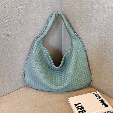 Red woven tote bag Valentina structured shopper with textured weave pattern, stylish everyday carry for women