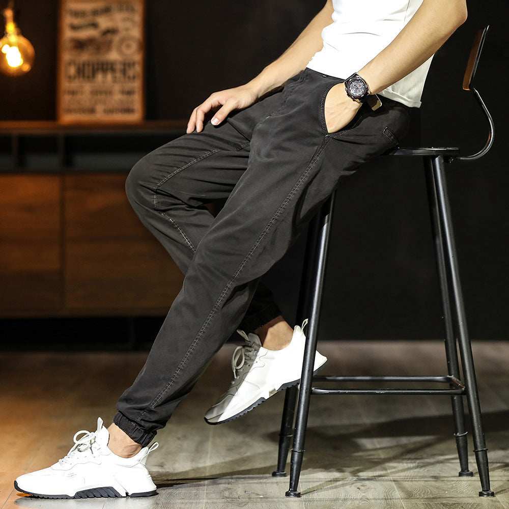 Men's tapered jogger pants breathable elastic waist ribbed ankles Nordic Flair slim athletic fit