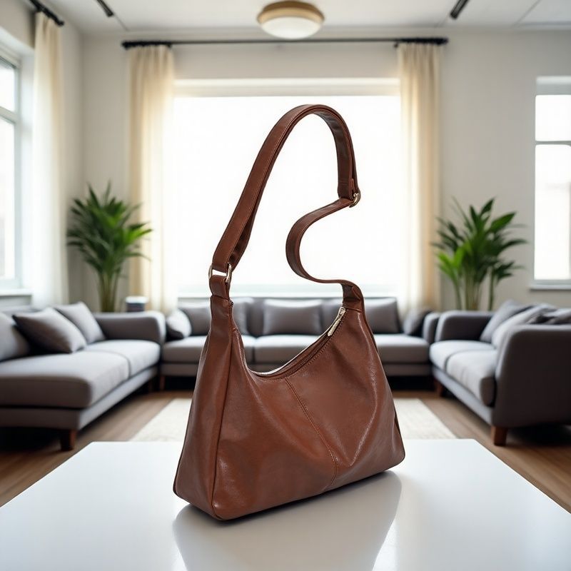 Judith chic vegan leather shoulder hobo bag for women with wide strap and secure zip closure