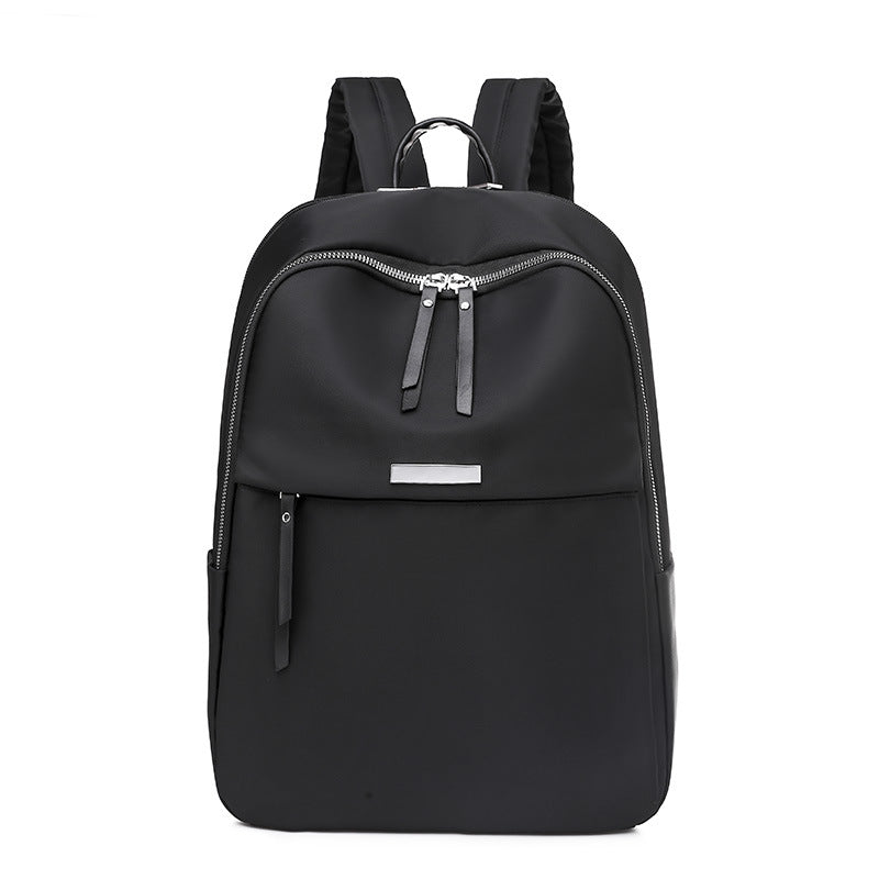 UrbanChic large-capacity Oxford fabric laptop backpack for business travel with elegant stitched band