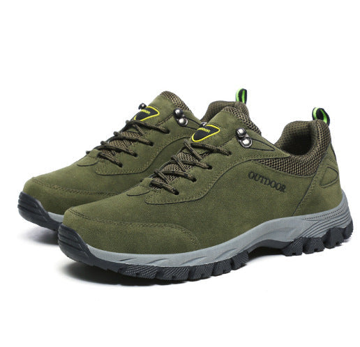Men's rugged hiking shoes breathable mesh upper non-slip sole for mountain trails outdoor adventures