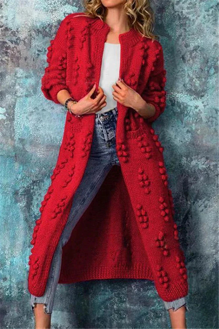 Hazel women's longline open cardigan textured knit neutral tone effortless chic layering essential