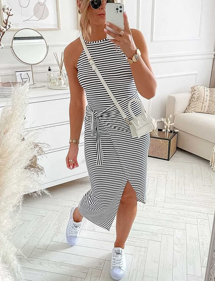 Fenna women's breathable cotton dress, modern silhouette with refined details for beach and city