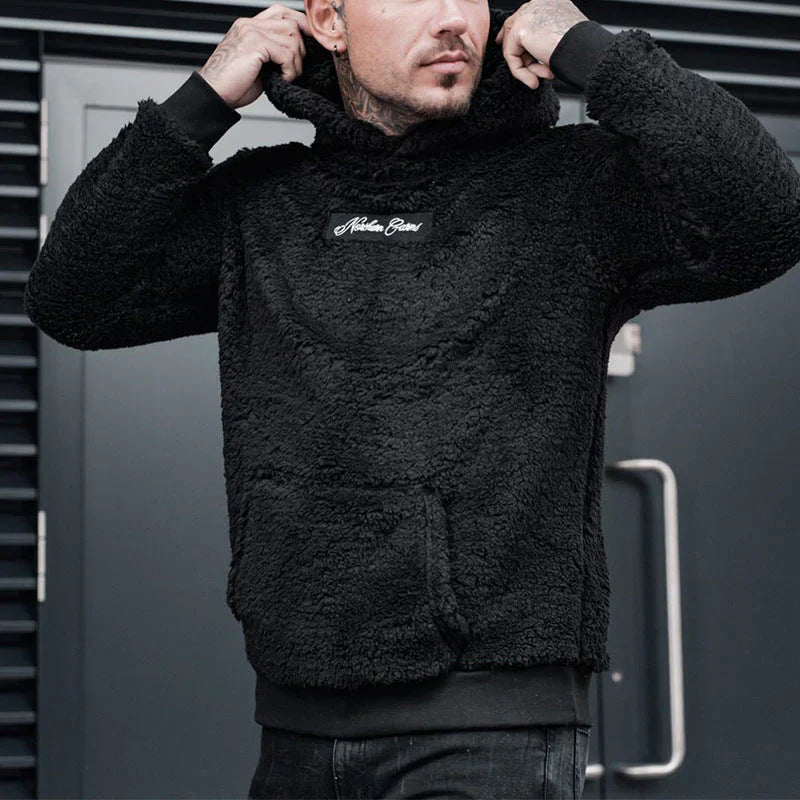 Men's Alfi gray casual hoodie with cozy fit and sustainable everyday streetwear comfort