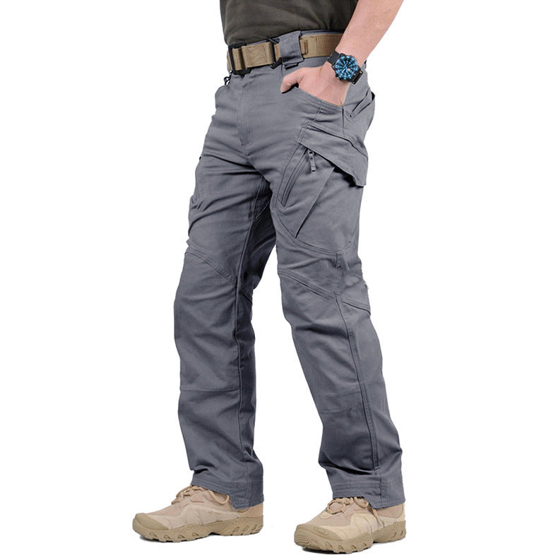 Men's olive military workwear winter pants with reinforced construction and structured tactical fit