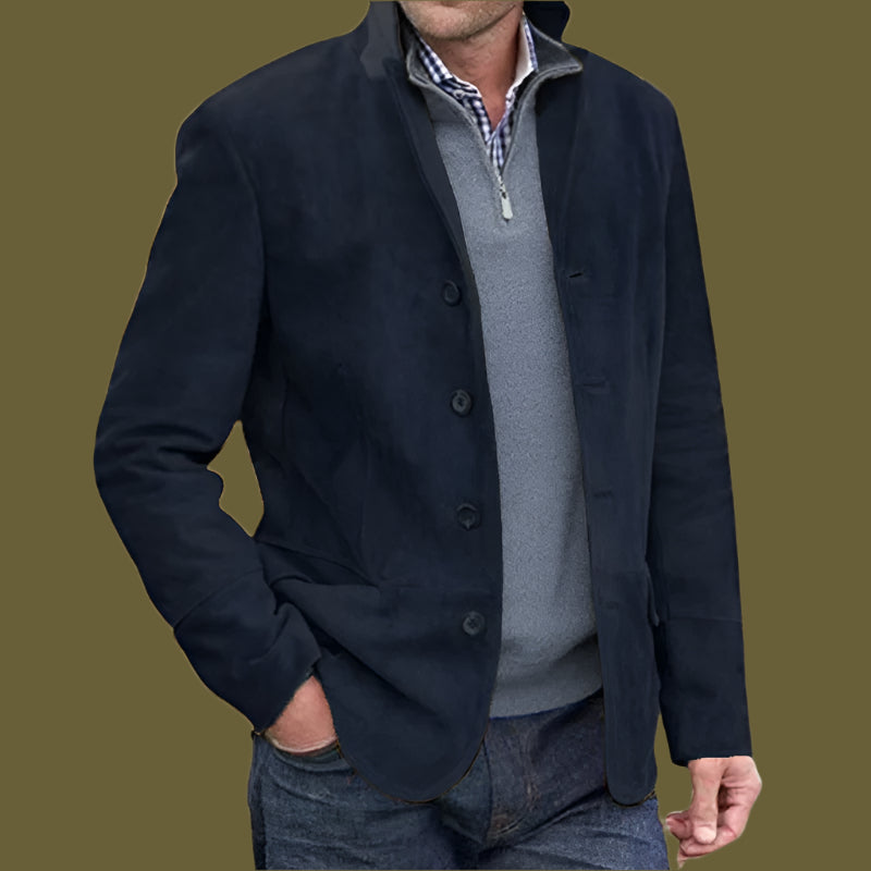 Men's slim fit button jacket light layer clean lines for casual to semi-formal everyday wear