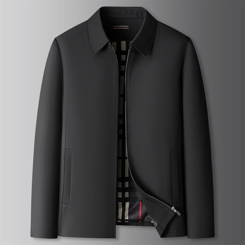 Adolfo Conti navy windbreaker zip-up jacket lightweight moisture-repellent slim fit for city commuters