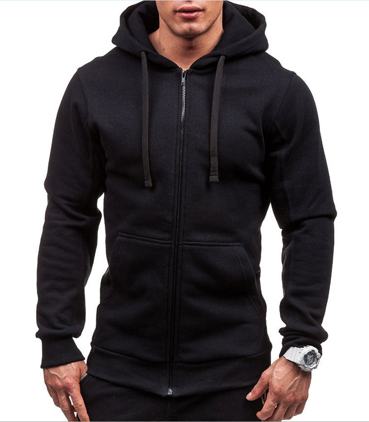 Men's gray zip-up hoodie jacket regular fit breathable streetwear casual everyday comfort