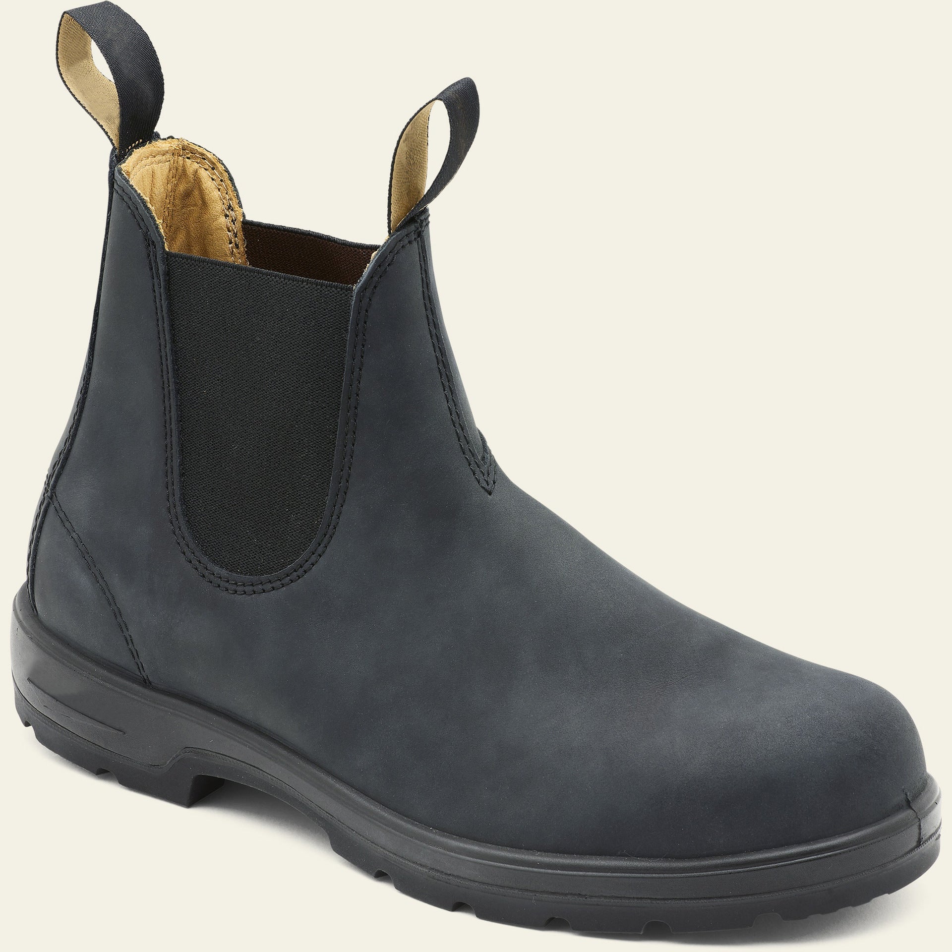 Chase men's brown leather Chelsea boots with pull tab, classic slip-on silhouette premium comfort