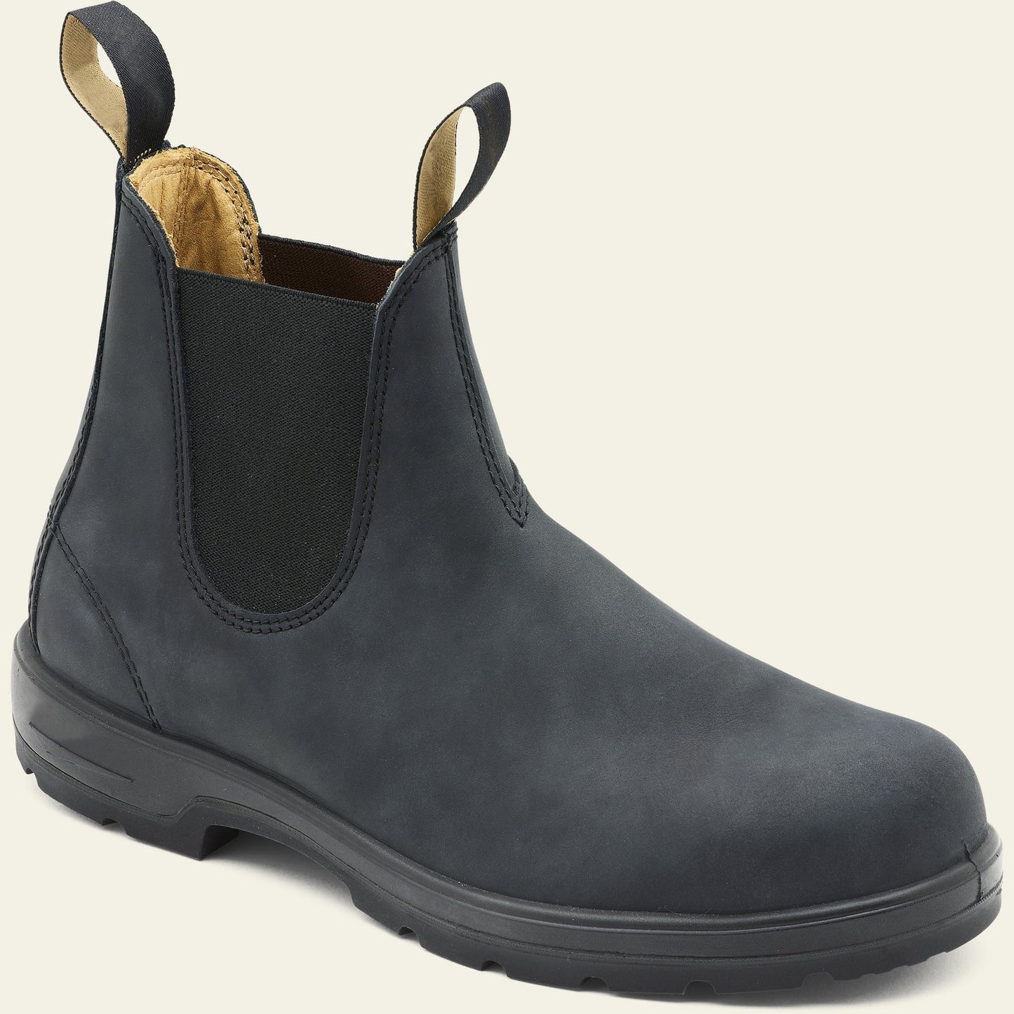Vince men's black leather Chelsea boots slip-on style with pull tab, sleek versatile silhouette