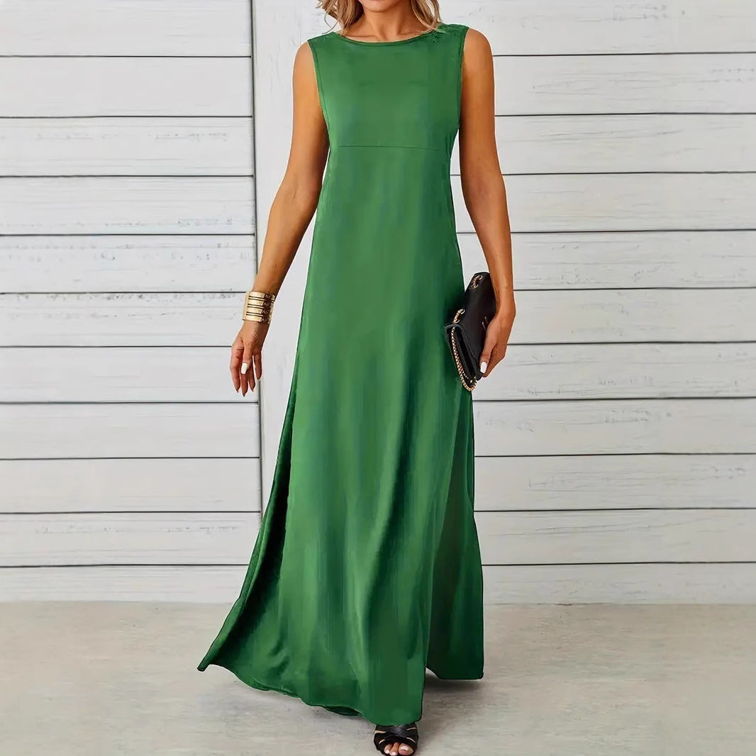 Women's sleeveless midi dress light cotton relaxed fit minimalist Nordisk Flair effortless style