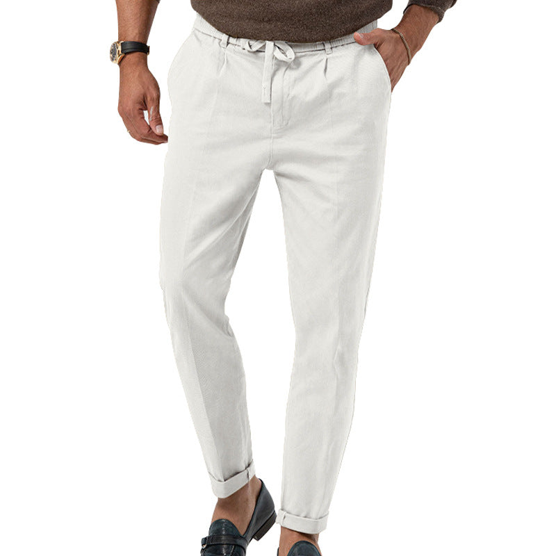 Nash men's relaxed fit casual pants with elastic waistband, breathable everyday comfort style