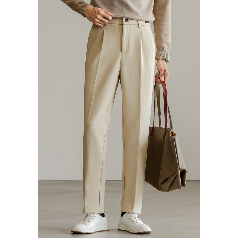 Soho smart-fit cropped ankle pants relaxed straight cut stretch blend professional business casual