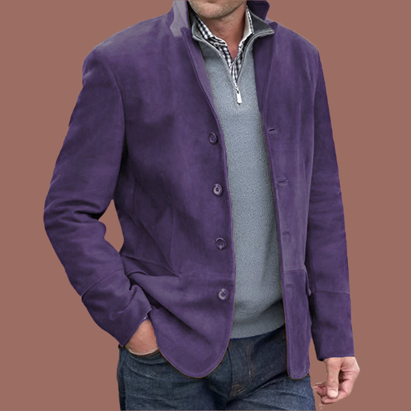 Men's slim fit lightweight button jacket smart-casual tailored silhouette everyday versatile layer