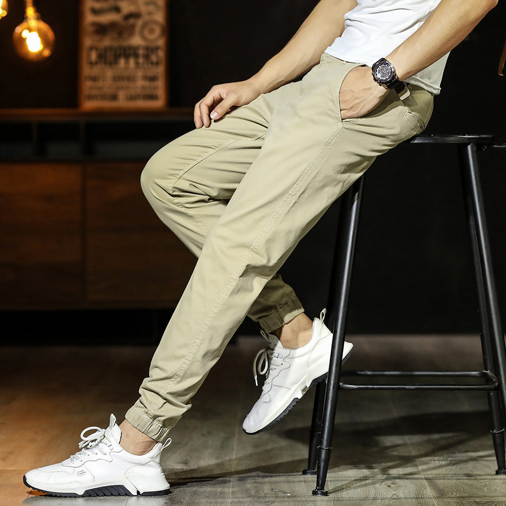 Men's tapered joggers breathable elastic waist ribbed ankles Nordic Flair slim casual pants