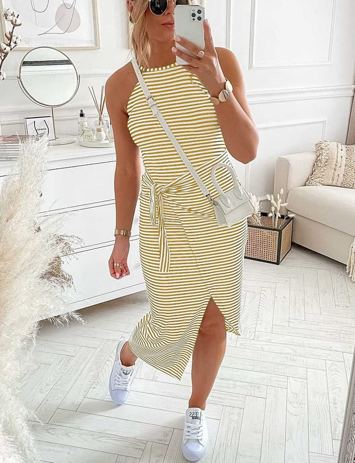 Fenna women's breathable cotton summer dress, modern silhouette with refined details for beach and city