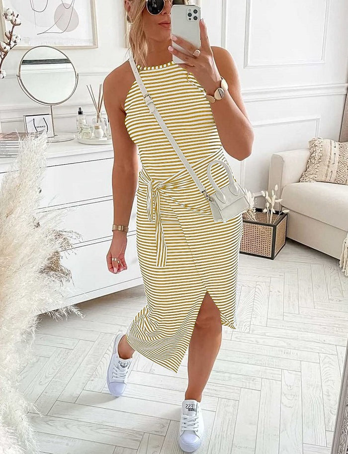 Fenna women's breathable cotton summer dress, modern silhouette with refined details for beach and city
