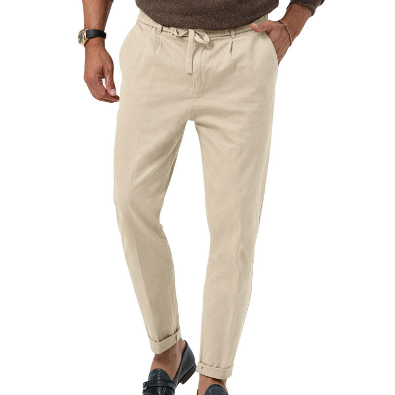 Nash men's relaxed fit casual pants with elastic waistband, breathable everyday comfort style