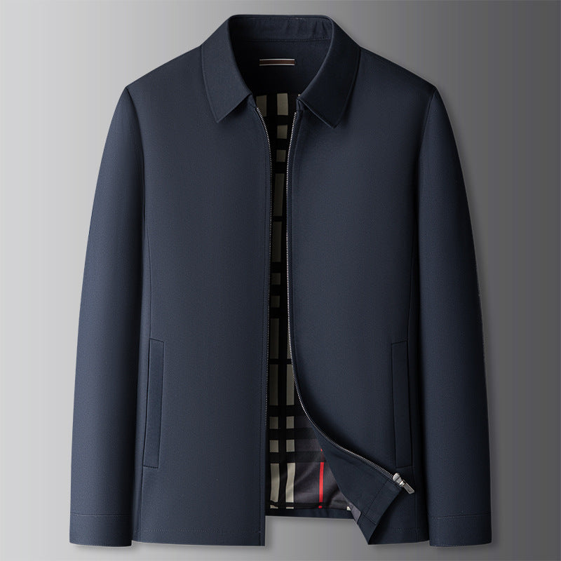 Adolfo Conti lightweight windbreaker jacket navy zip-up moisture-repellent slim fit city commuter