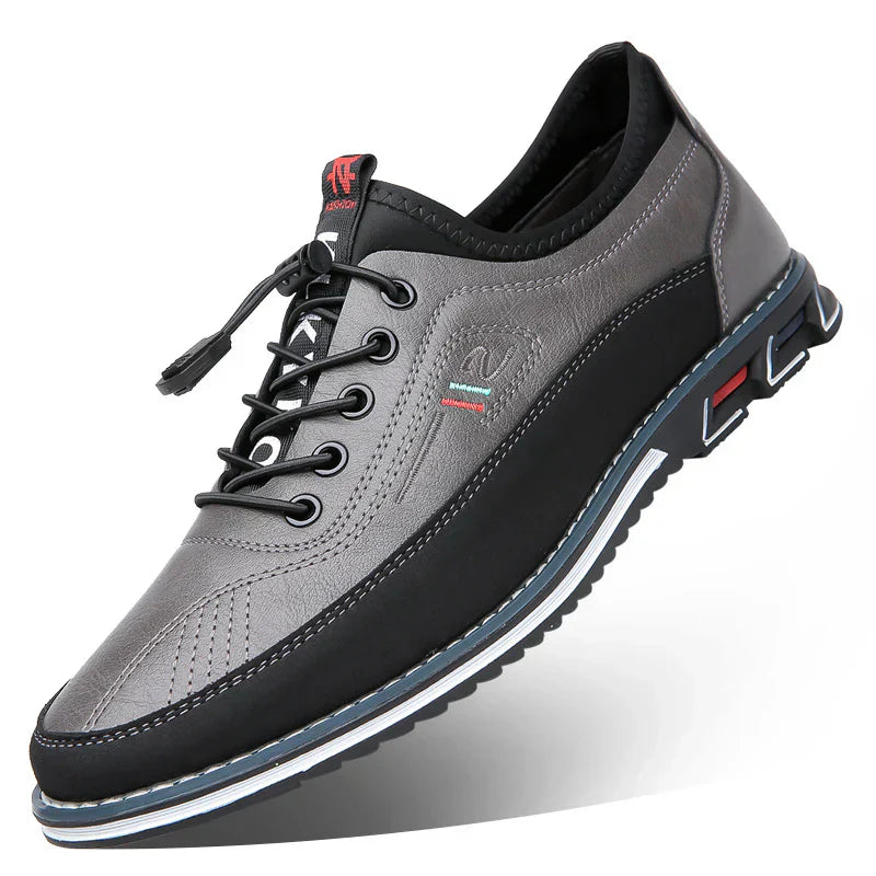 Men's Gatsby barefoot shoes in recycled leather with waterproof lining and wide toe box natural fit