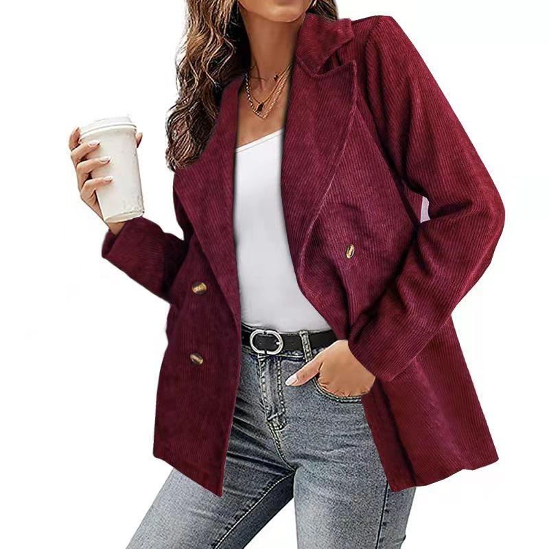 Beige double-breasted trench coat lightweight notched collar casual minimalist everyday silhouette