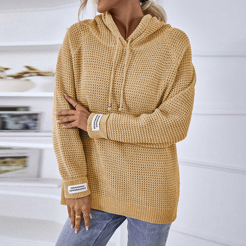 Women's soft chenille knit pullover sweater minimalist silhouette ultra-cozy everyday comfort