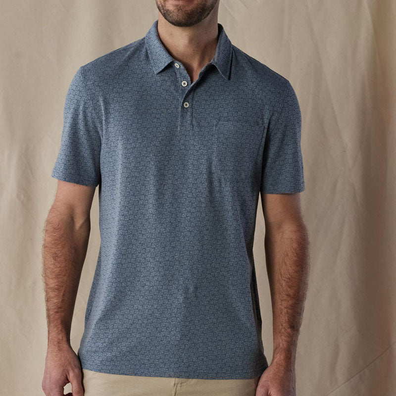 Men's cotton blend polo shirt regular fit short sleeve with chest pocket casual style