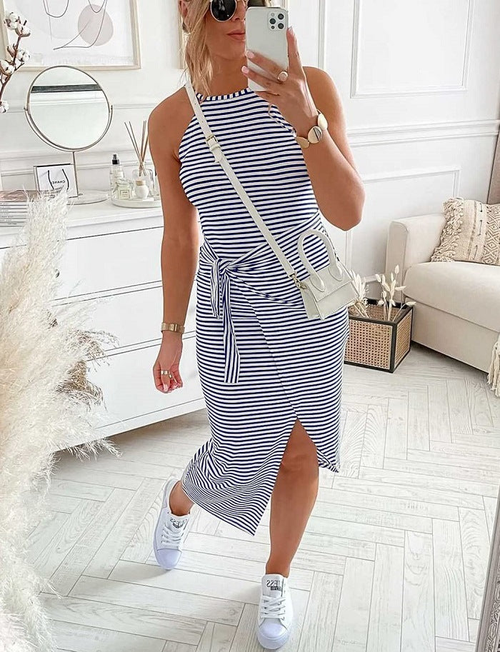 Women's Fenna breathable cotton summer dress, modern silhouette with refined details for beach and city