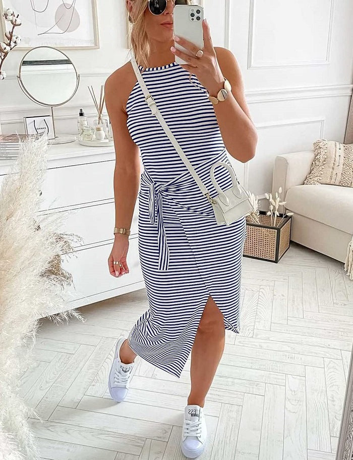 Women's Fenna breathable cotton summer dress, modern silhouette with refined details for beach and city