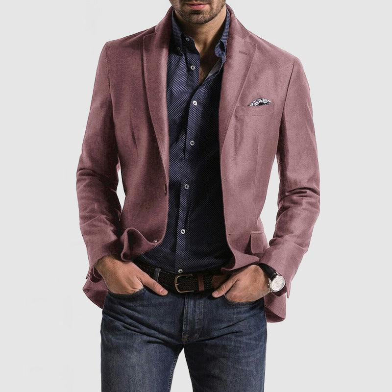 Men's slim fit wool blend blazer polished silhouette smart casual formal versatile comfort