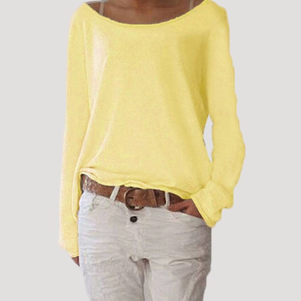 Harper women's off-shoulder blouse loose fit boat neck draped silhouette elegant top