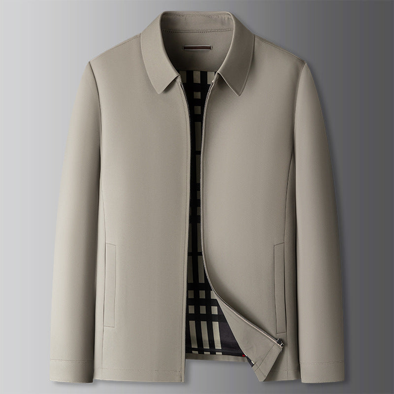 Adolfo Conti navy windbreaker zip-up jacket lightweight moisture-repellent slim fit for city commuters