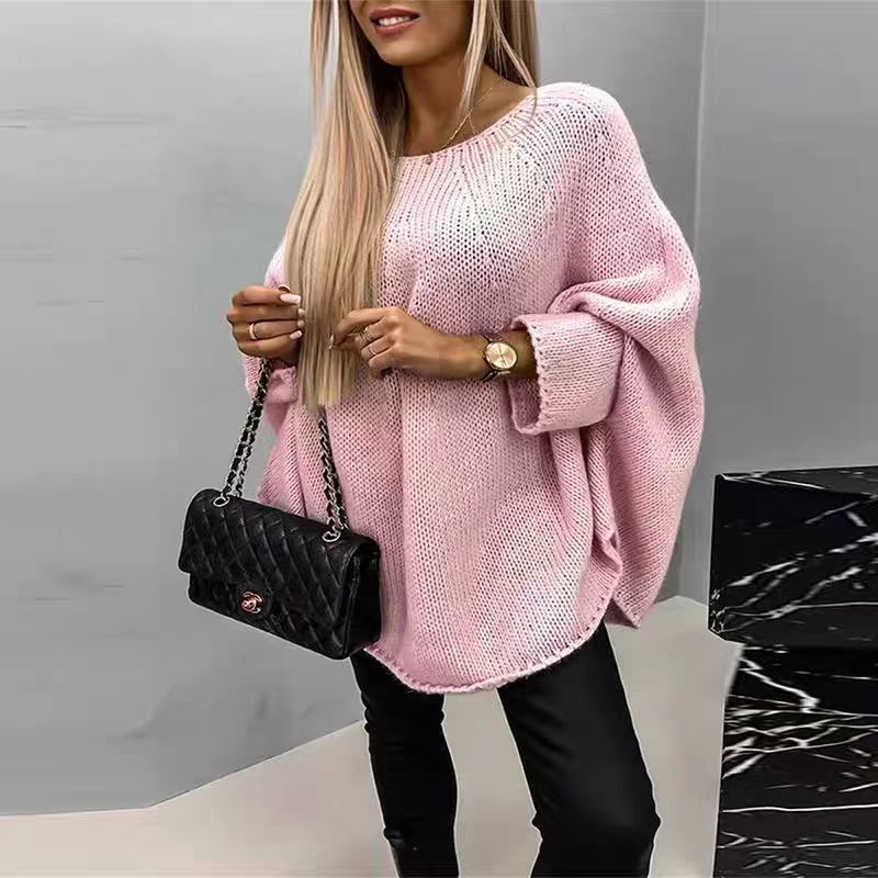 Ashley women's loose-fit knitted sweater cozy oversized winter layering piece soft warm knit