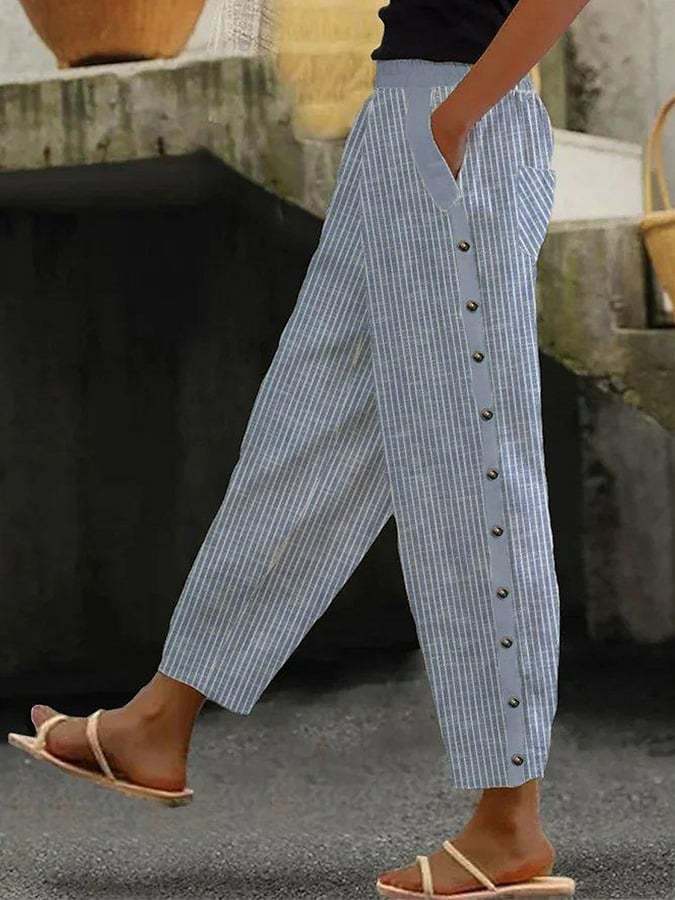 Women's Halina wide leg pants vibrant pattern relaxed drape flattering silhouette everyday comfort