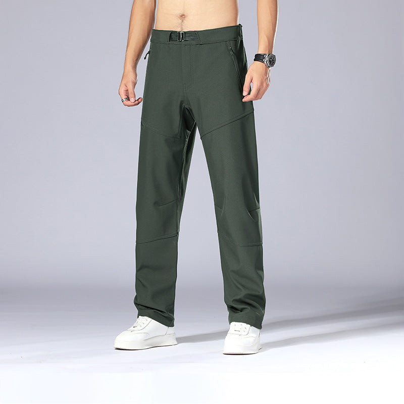 Men's relaxed fit cargo pants with adjustable waist and secure zipper pockets for all-day comfort