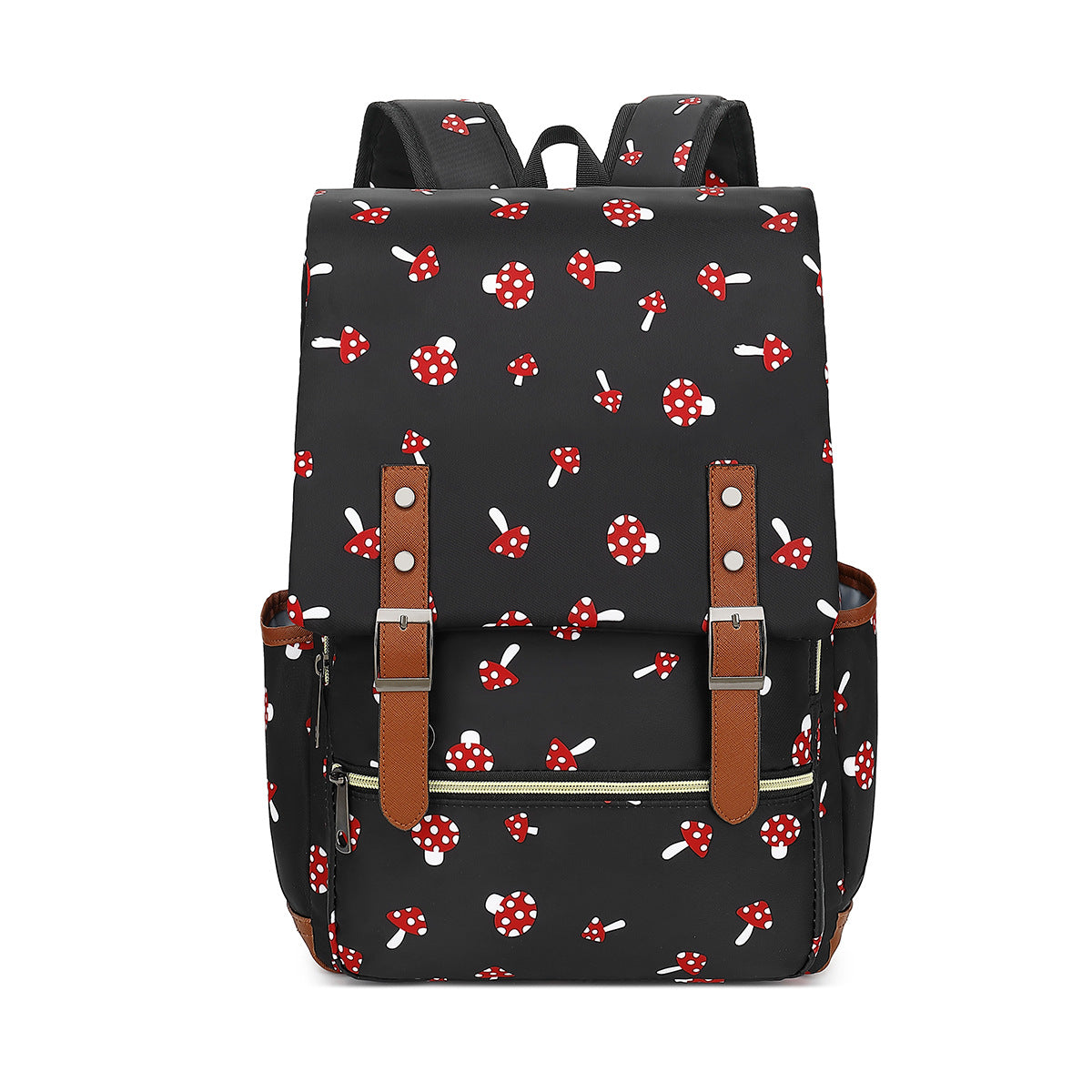 Trendycharm 16-inch Oxford fabric streetwear backpack with letter pattern, high-capacity travel bag