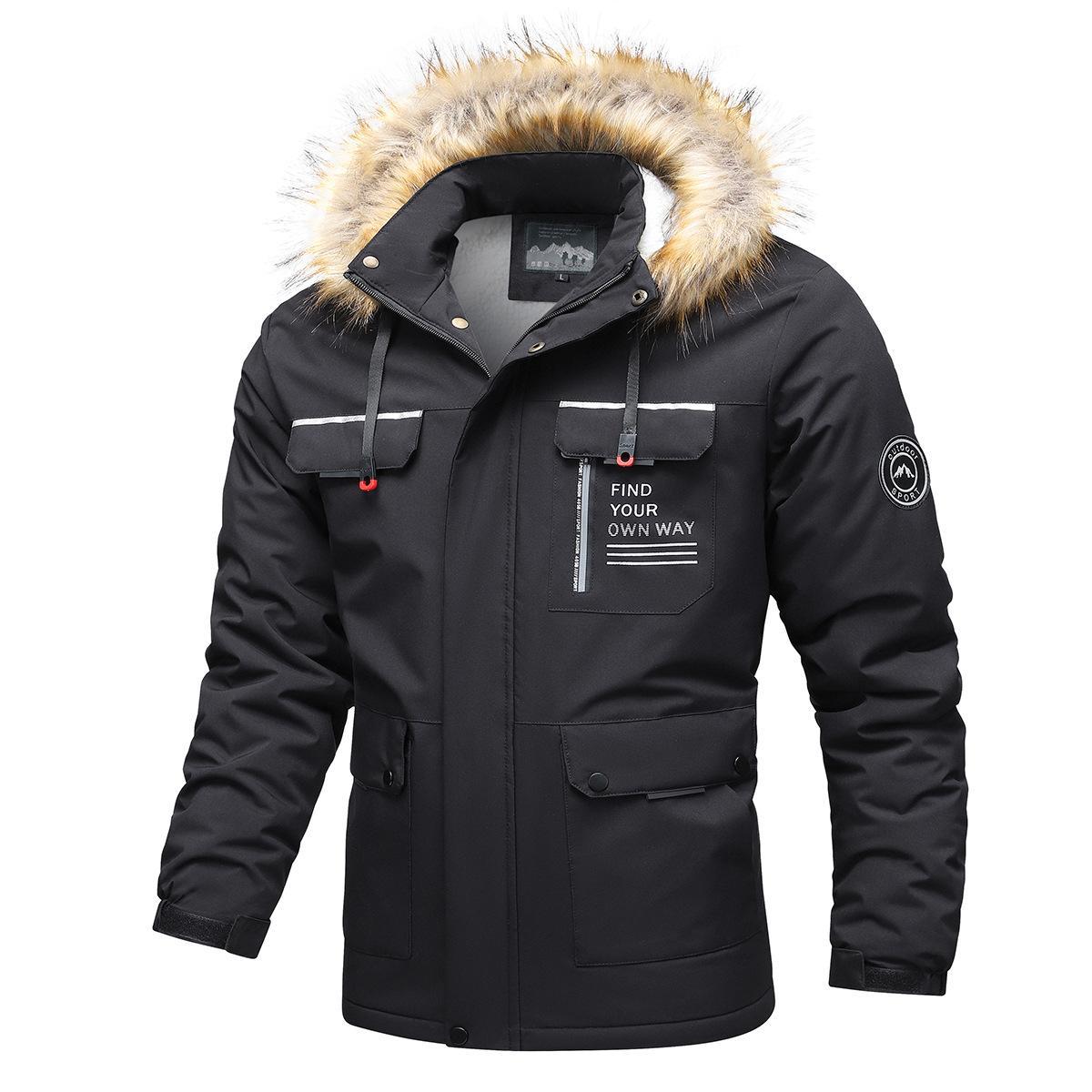 Men's lightweight waterproof windbreaker regular fit with hood and pockets for active lifestyle