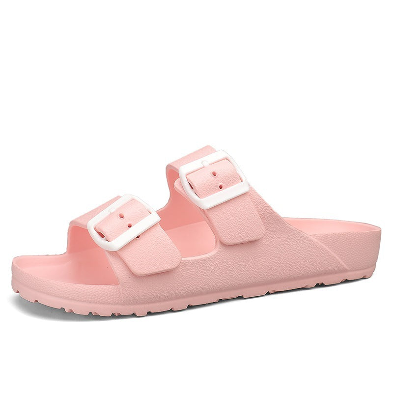 Men's open-toe sport sandals with thick cushioned sole, adjustable buckles, and secure active fit