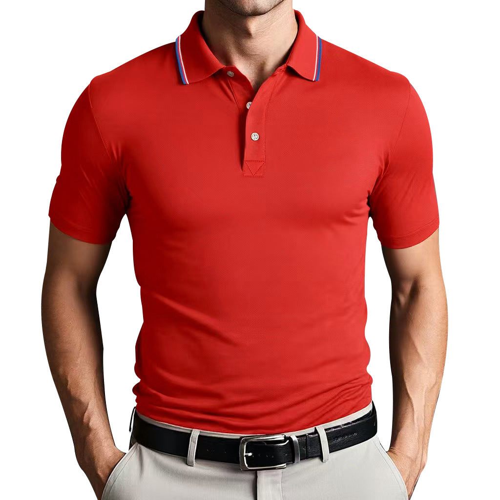Unisex slim-fit polo shirt breathable lightweight cotton blend with Nordic-inspired clean design