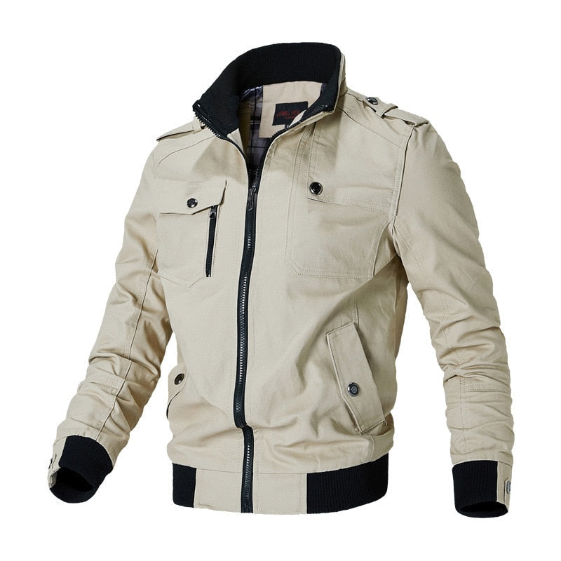 Men's lightweight bomber jacket with zipper, classic silhouette ideal for everyday layering and casual style
