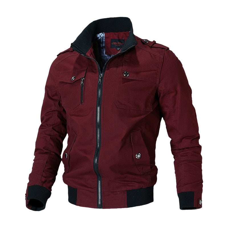 Men's lightweight bomber jacket with zipper, classic silhouette ideal for everyday casual layering