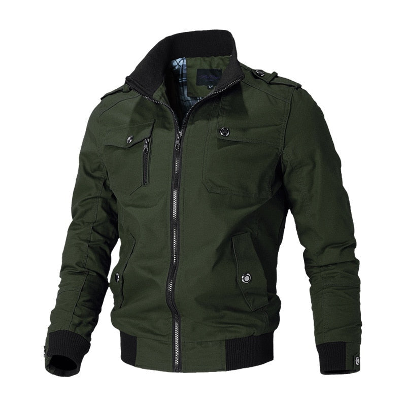 Men's lightweight bomber jacket with zipper, classic silhouette for effortless everyday layering