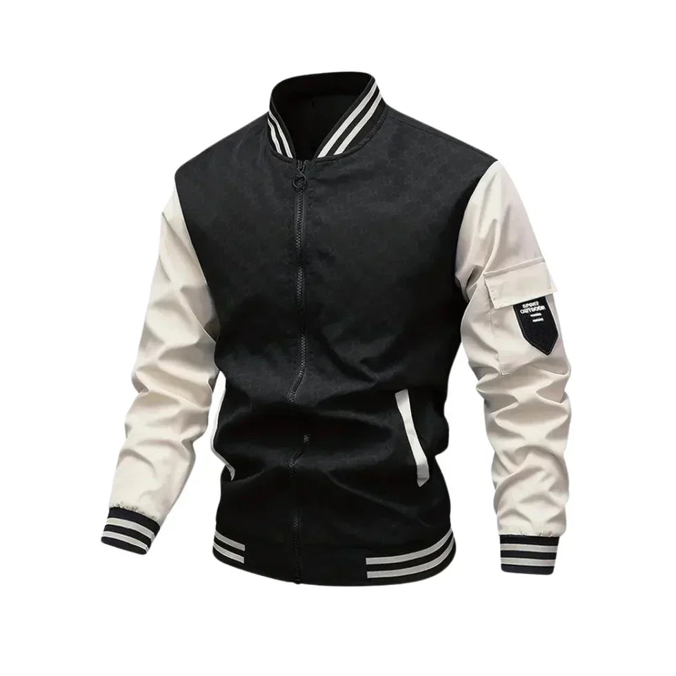 Men's Memphis bomber jacket in versatile colorway with durable sustainable fabric for everyday casual wear
