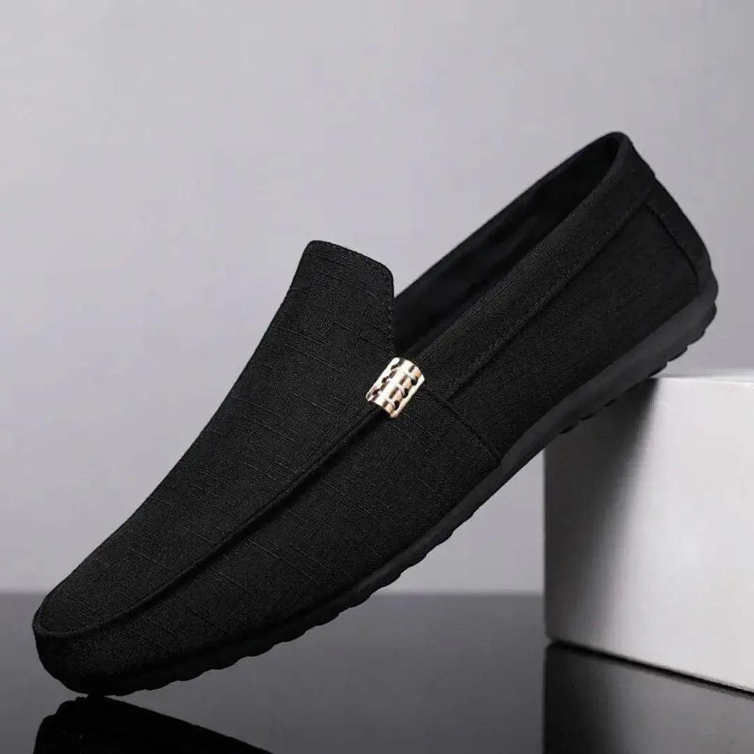 Men's Oliver slip-on loafers breathable cotton blend lightweight with plush comfort insoles