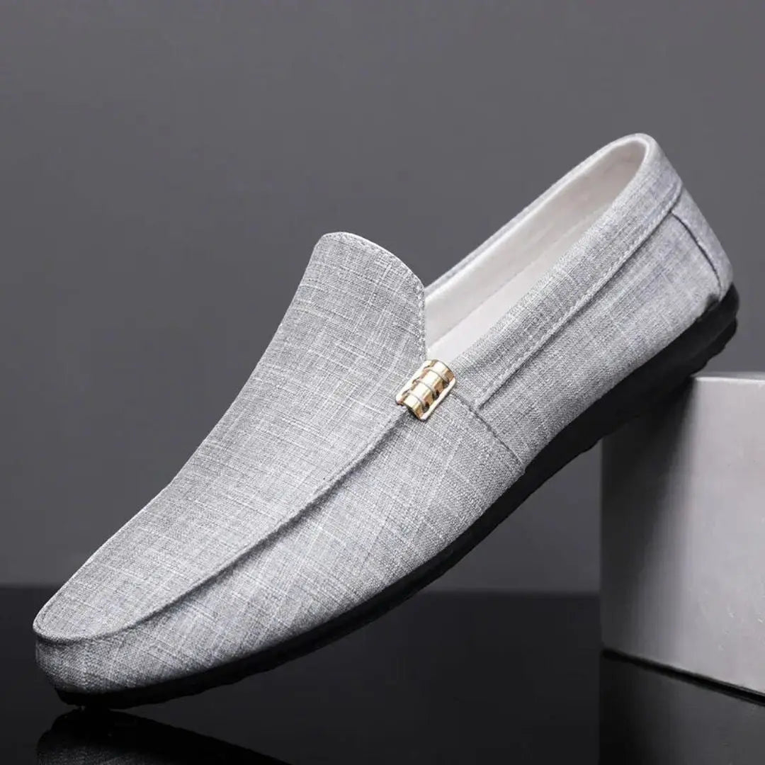Men's Oliver breathable cotton blend slip-on loafers with plush comfort insoles and non-slip outsole