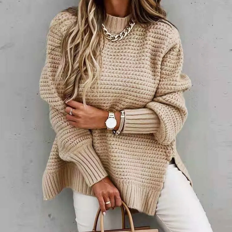 Women's Léa winter knit sweater cozy thick soft elegant comfort superior quality warm