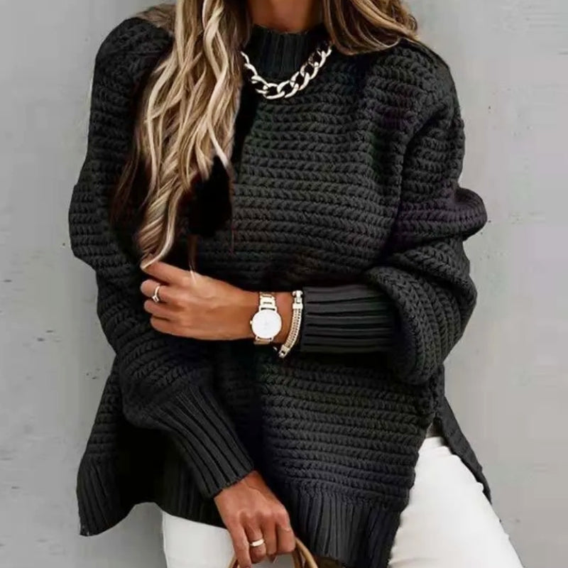 Women's Léa winter knit sweater cozy thick soft elegant comfort superior quality warm