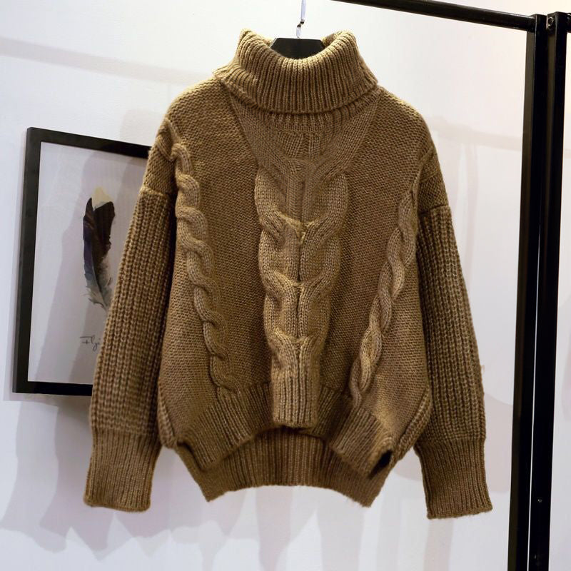 Women's Sophie thick-knit turtleneck sweater cozy winter essential ultra-soft warm pullover